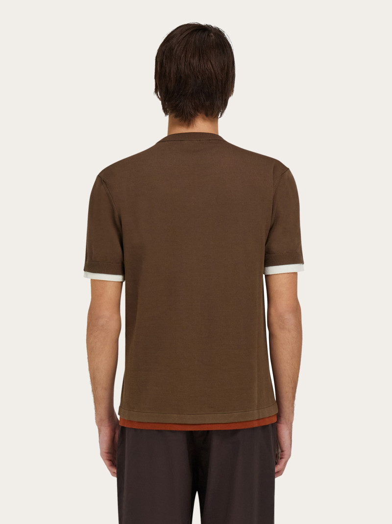 Layered knitted T-shirt 3