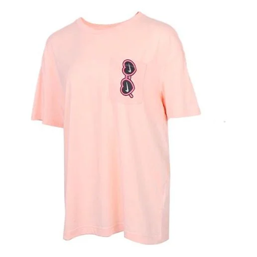 (WMNS) Nike Sportswear Love Sunglasses Printing Pocket Short Sleeve Washed 'Coral Red' CU9700-664 - 1