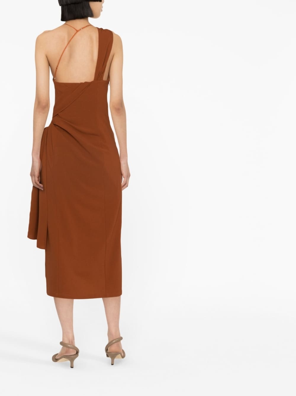 Abanada draped asymmetric dress - 3