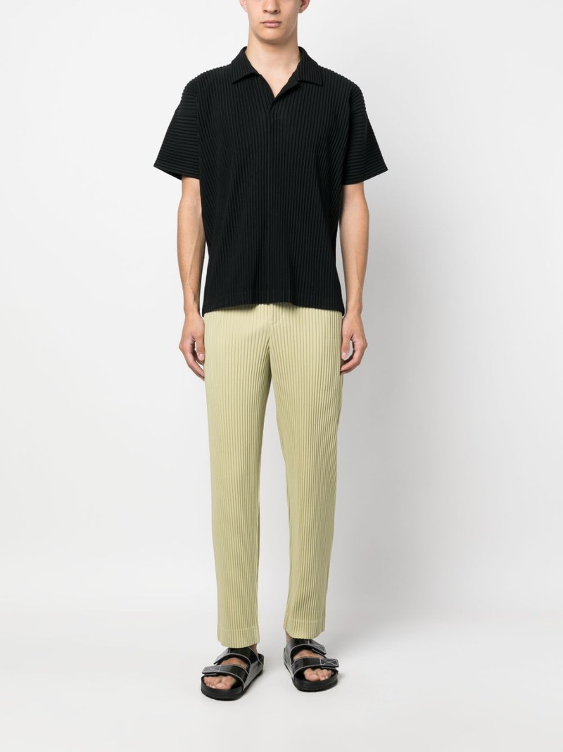 ISSEY MIYAKE pleated slim-cut trousers outlook