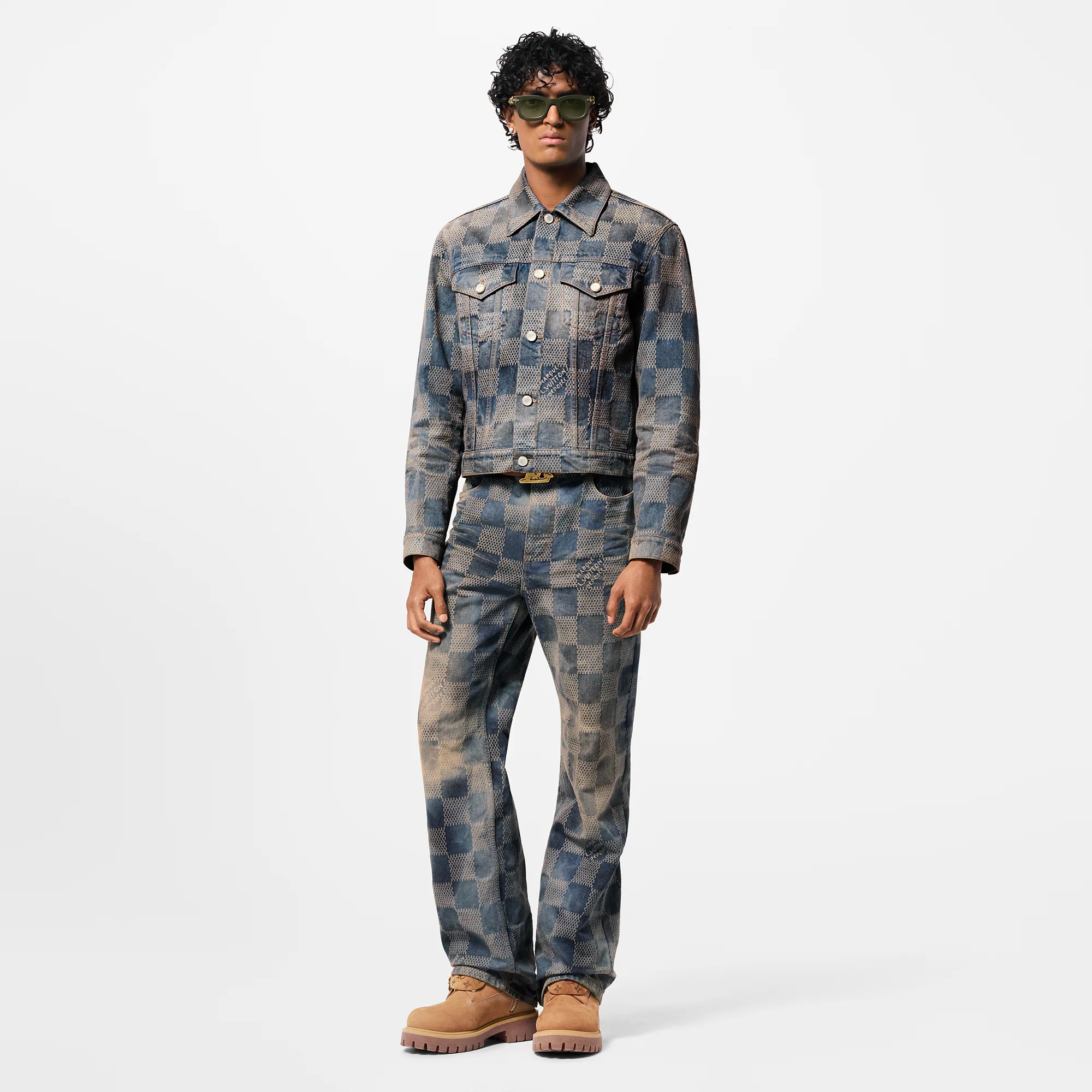 Damier Washed Denim Jacket - 4