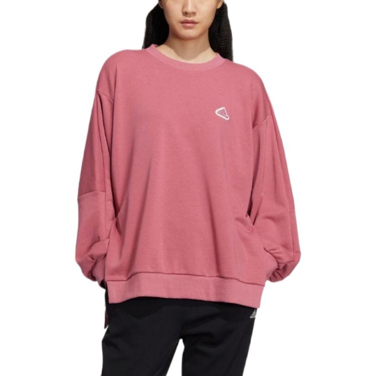 (WMNS) adidas Word Sweater Crew 'Pink' IA5226 - 2