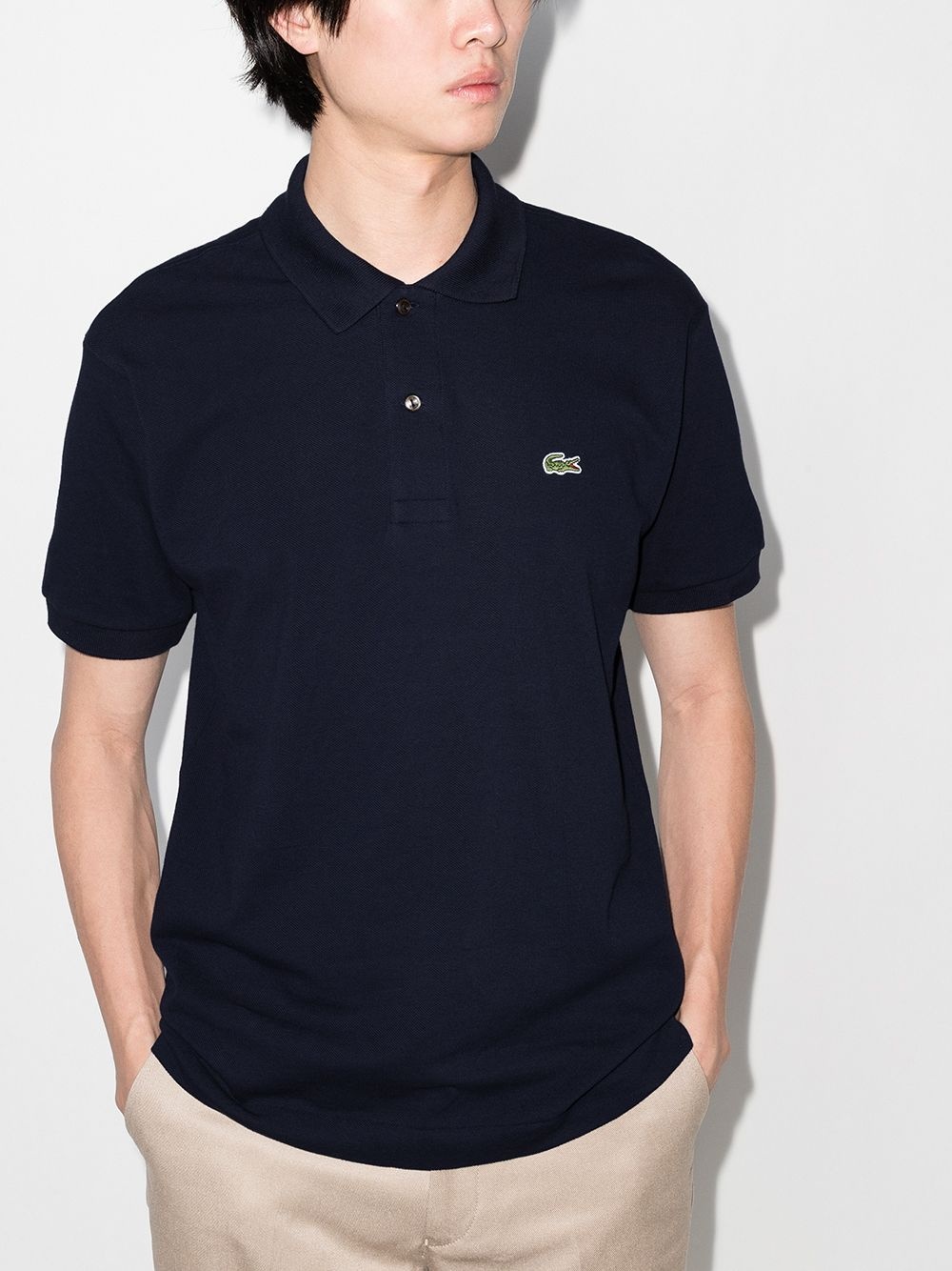 logo-appliqué polo shirt - 2