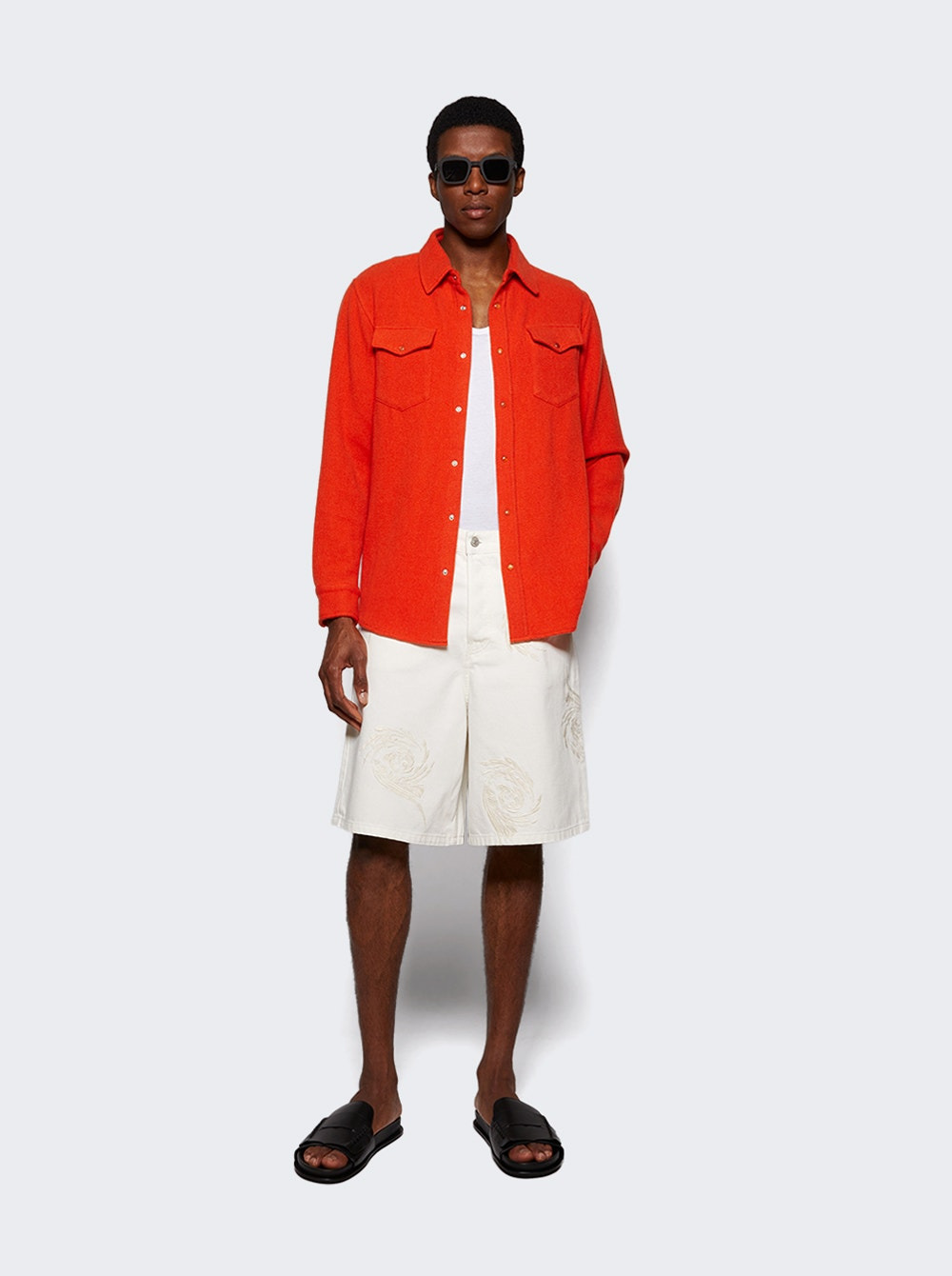Pinot Embroidered Shorts Off White - 5