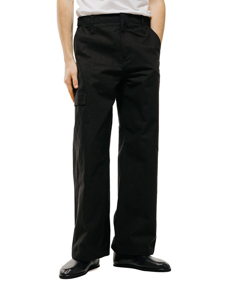 AMOMENTO Pocket Work Trousers Black outlook