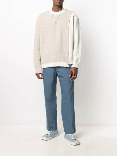 Ambush overlap crew neck jumper outlook