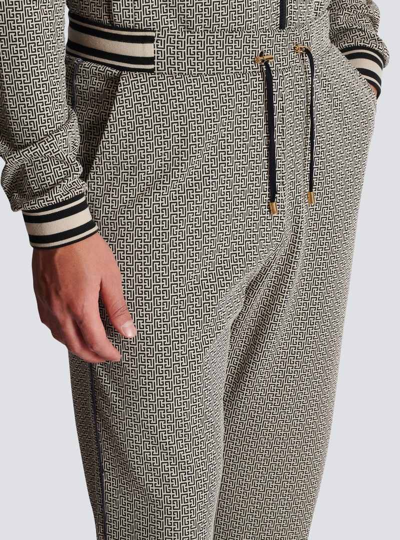 Mini monogrammed jacquard joggers 6