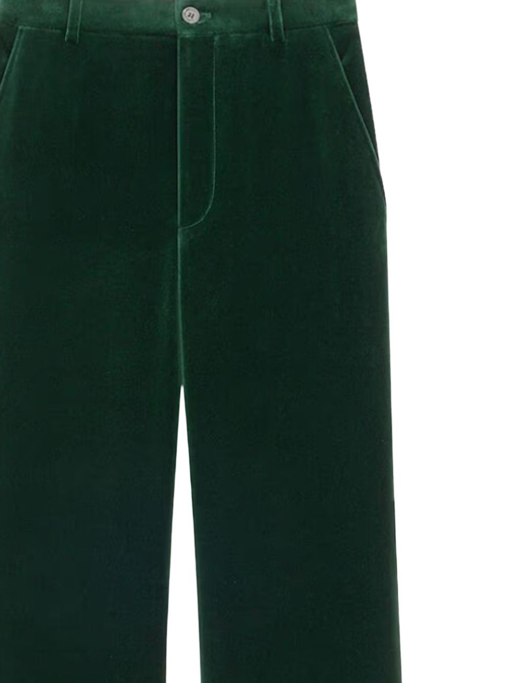 velvet straight-leg trousers - 2