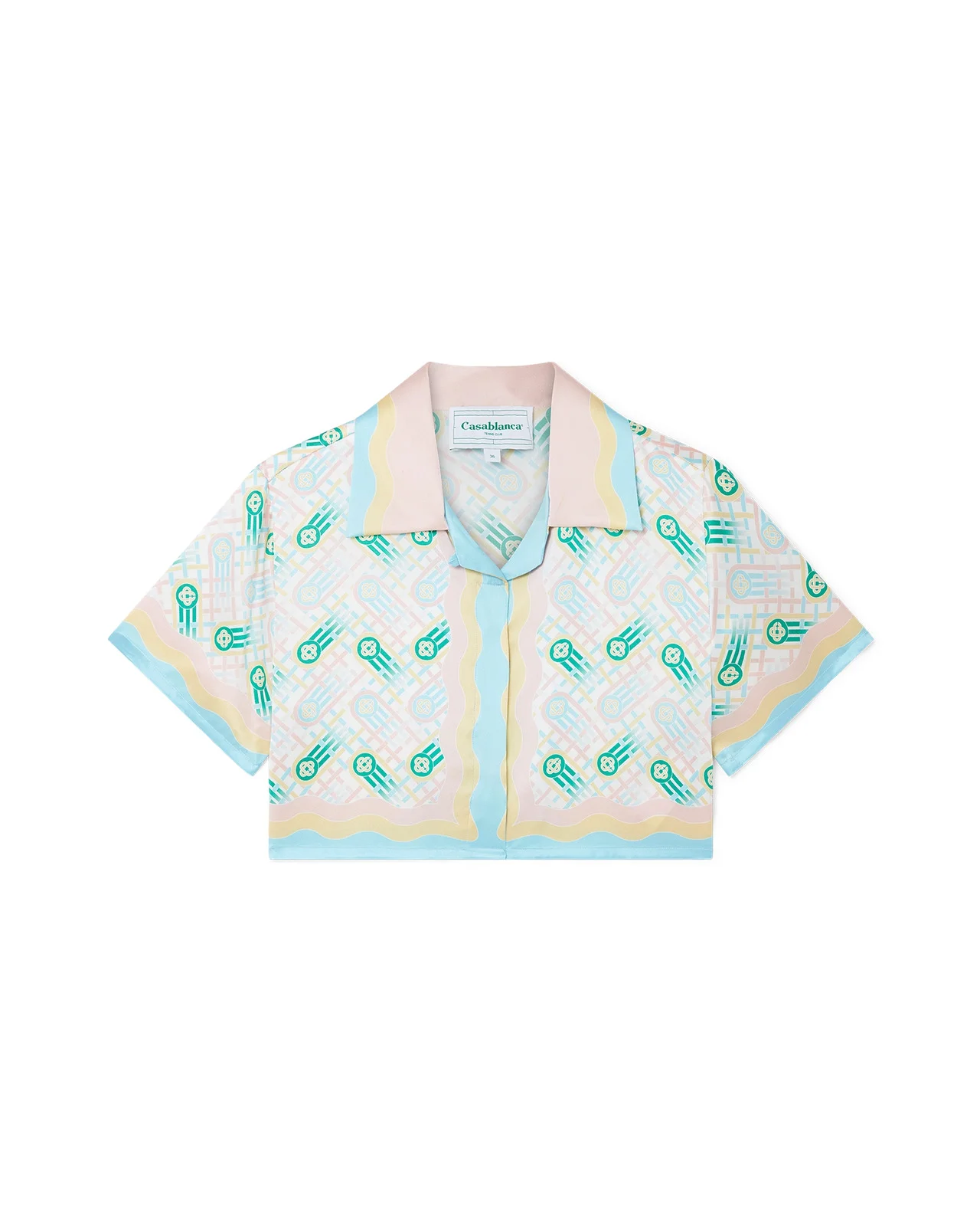 Ping Pong Cropped Silk Shirt | Casablanca Paris - 1