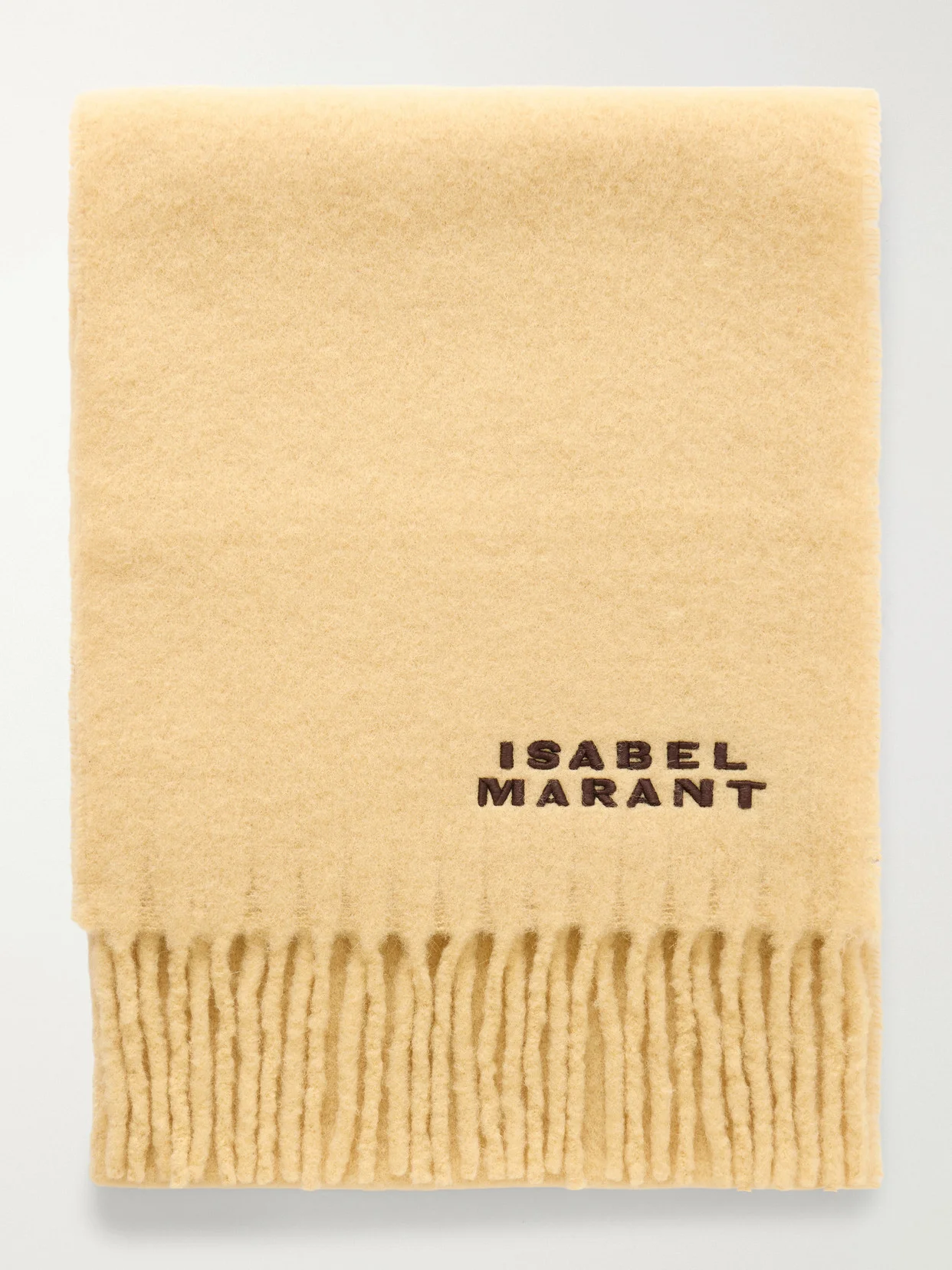 Firny Fringed Embroidered Alpaca-blend Scarf - 1