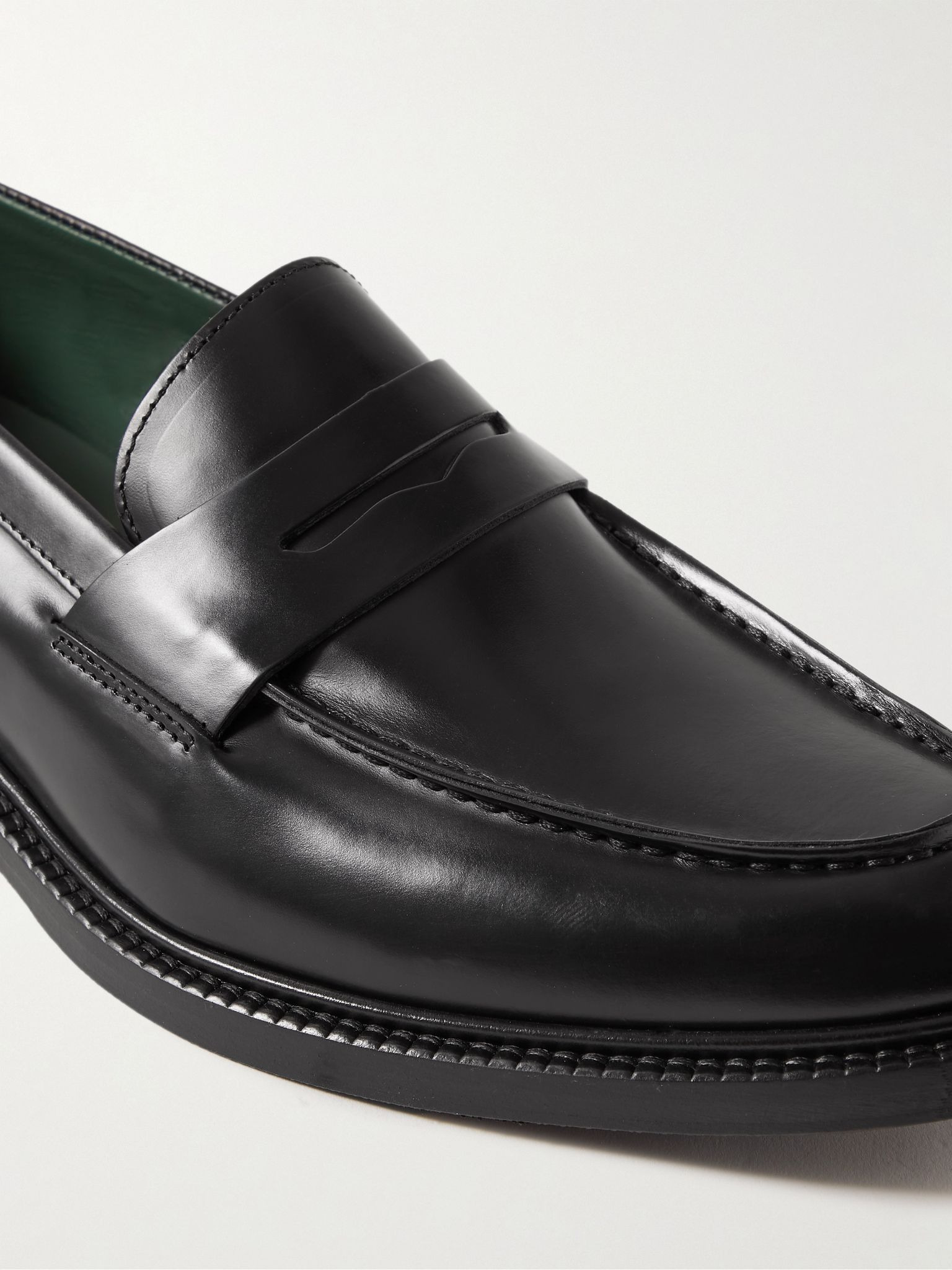 Townee Leather Penny Loafers Black - 6