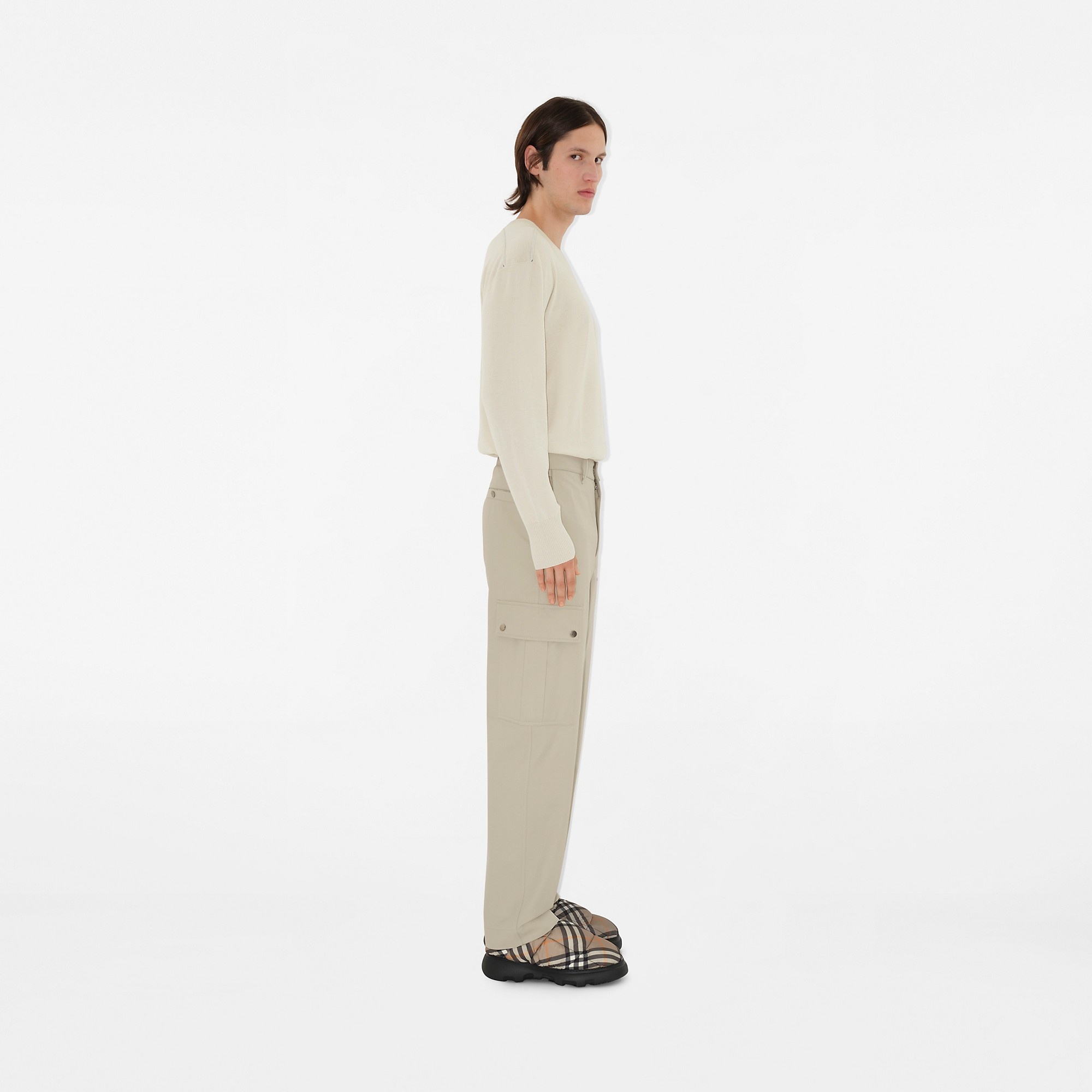 Cotton Blend Cargo Trousers - 3