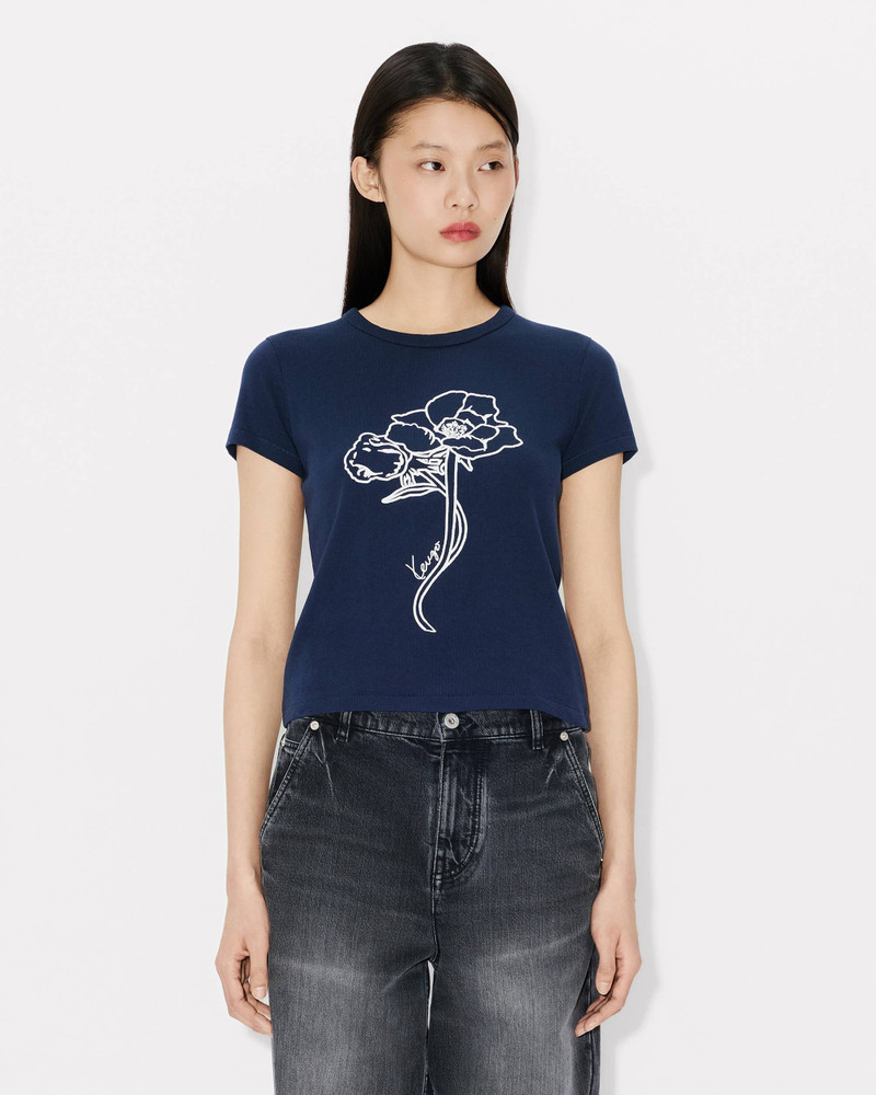 KENZO 'KENZO Archive Rose' outlined T-shirt in cotton outlook