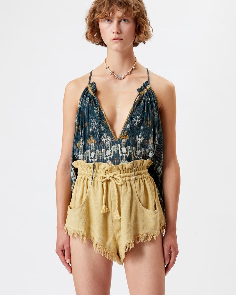 TALAPIZ SILK BOURETTE SHORTS - 4