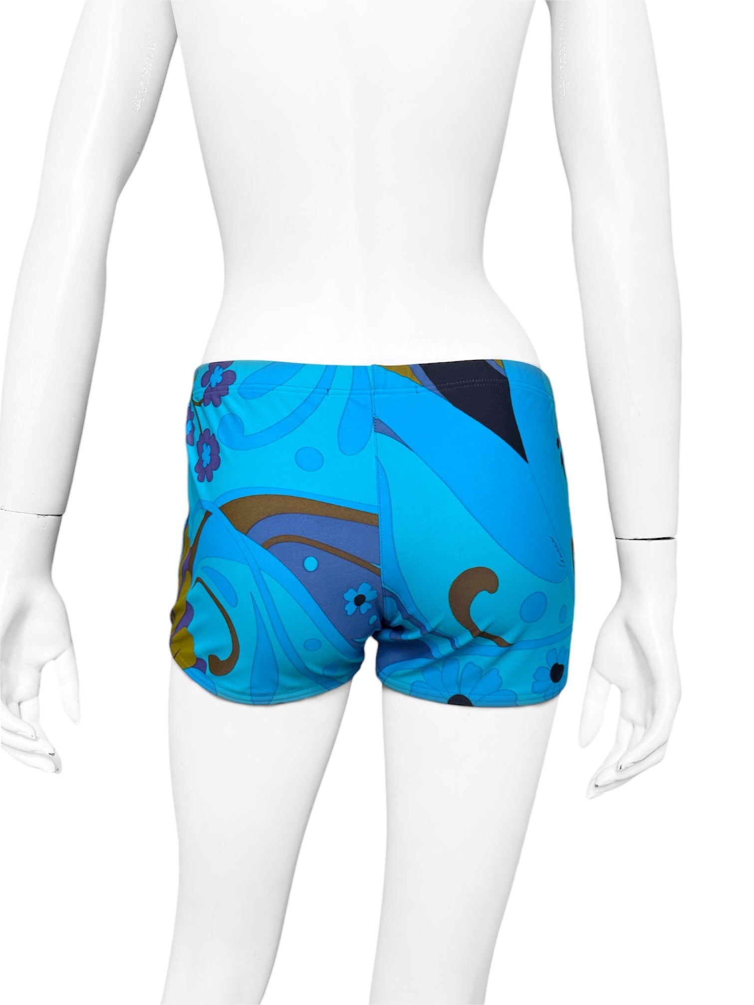 Gucci Spring 1999 Tom Ford Blue Floral Swimming Shorts Briefs S - 6