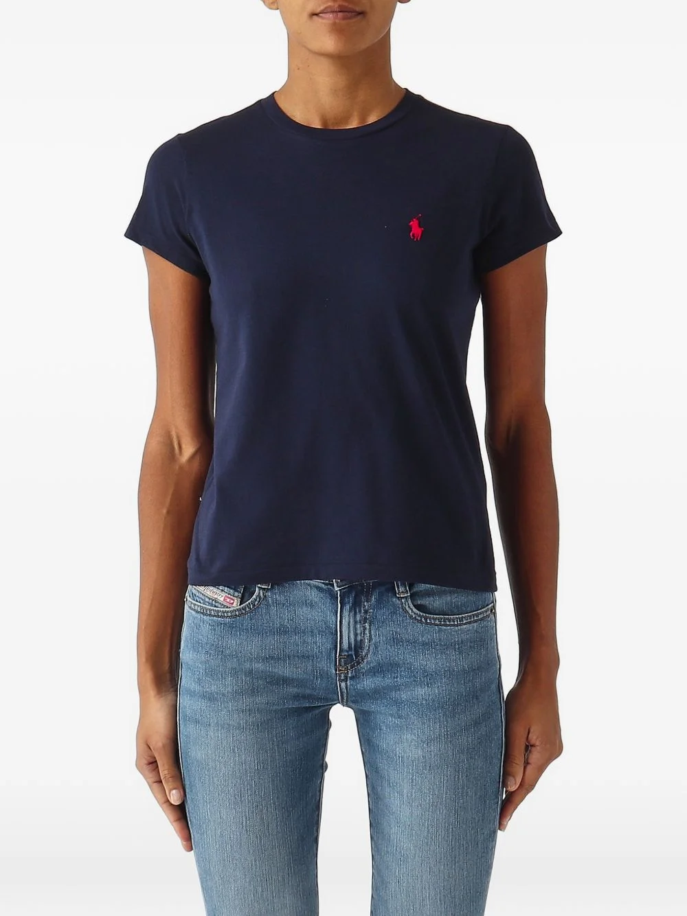 logo-embroidered T-shirt - 1