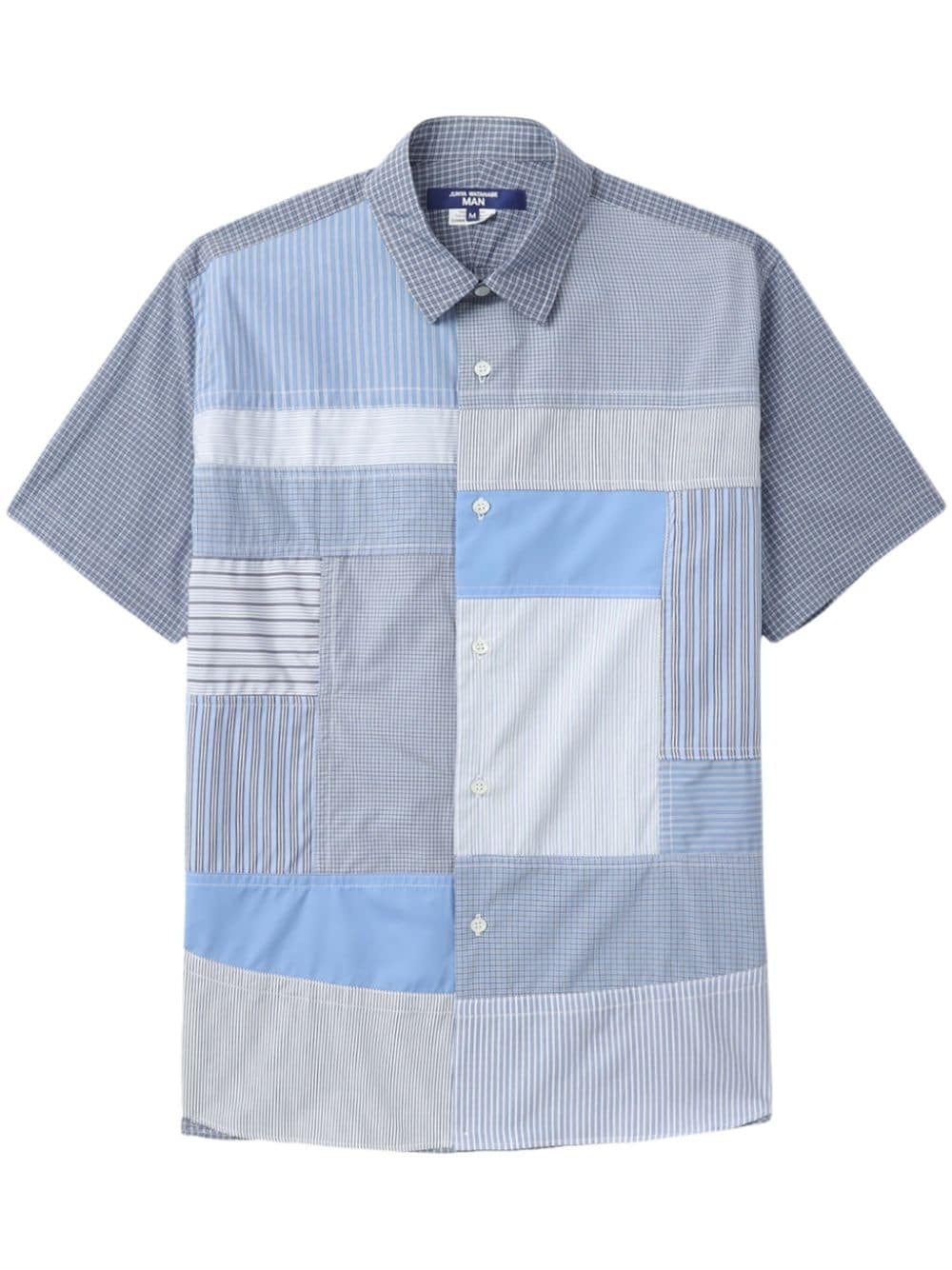 striped patchwork cotton shirt