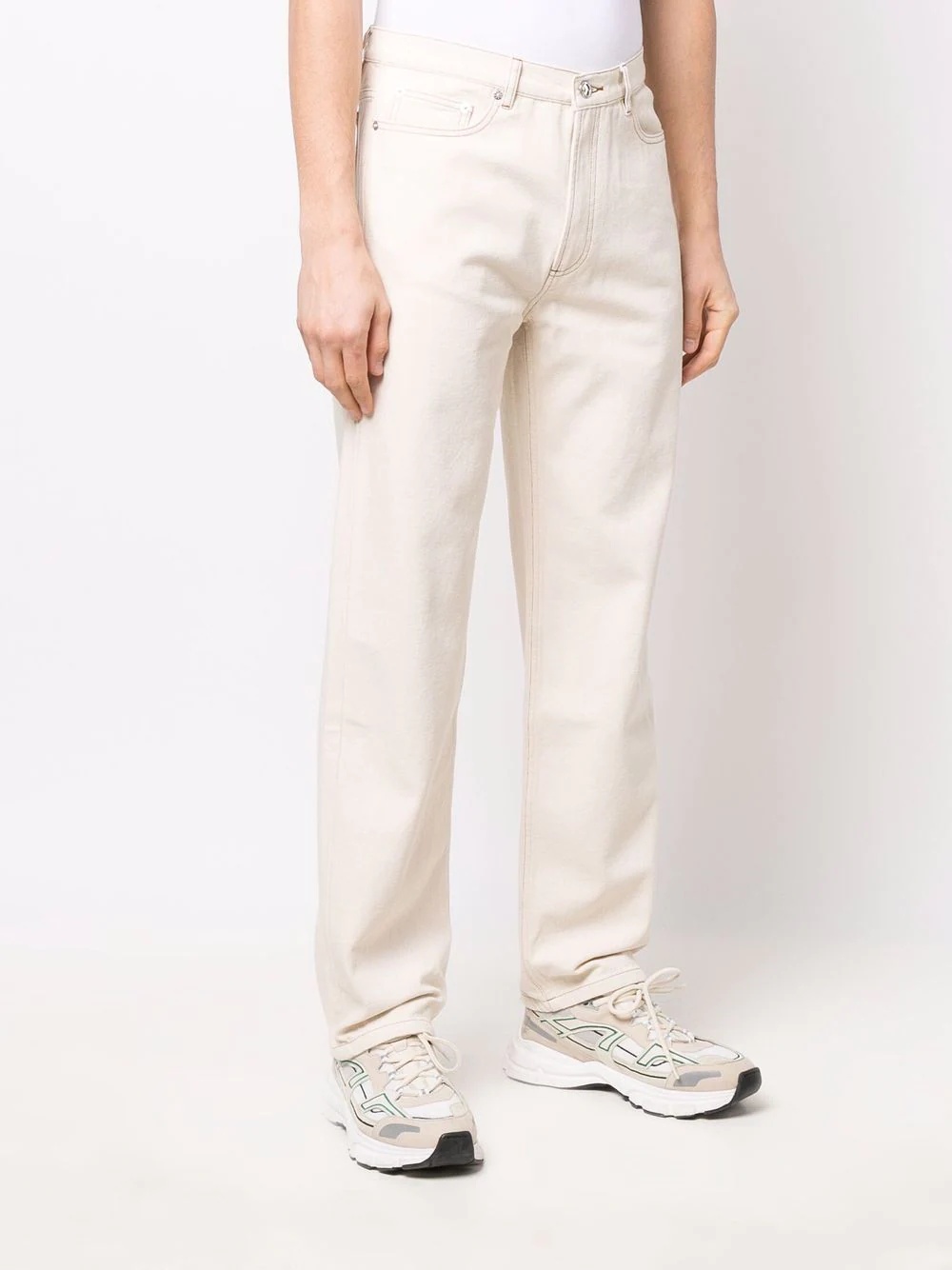 straight-leg cotton jeans - 3