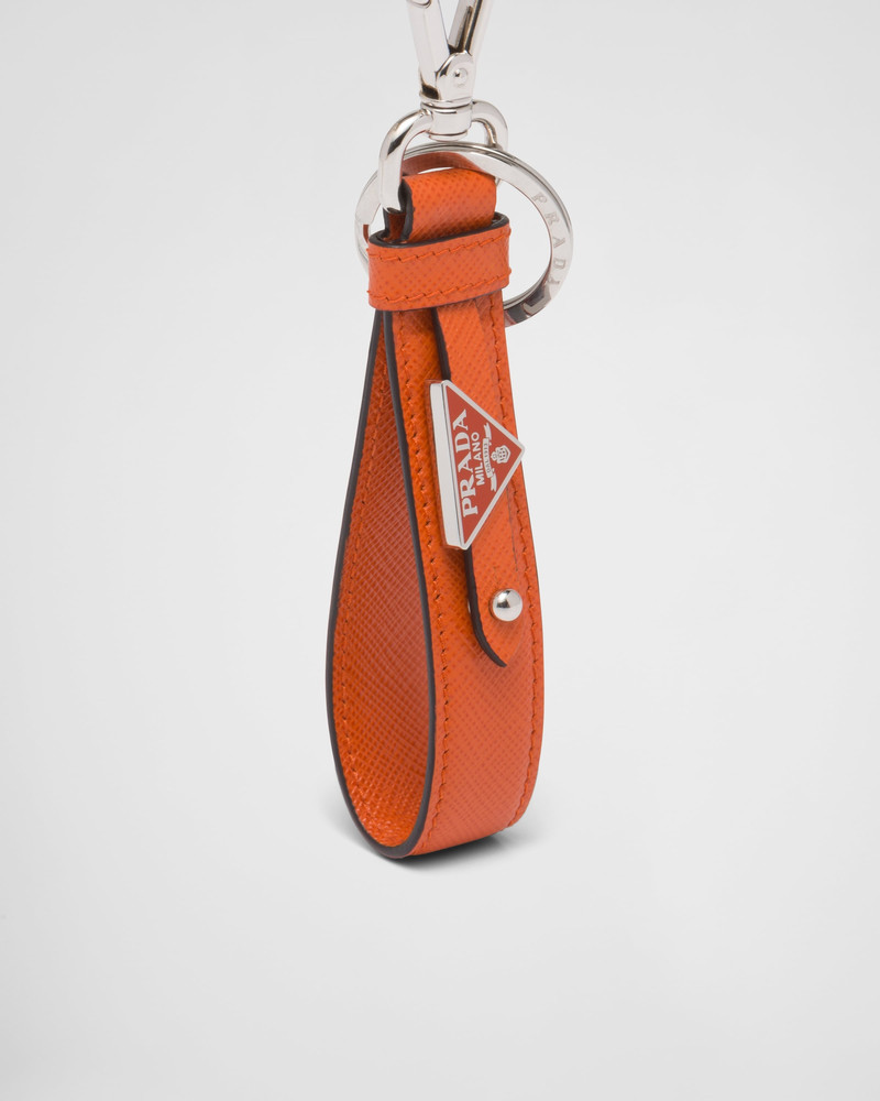Prada Saffiano leather keychain outlook