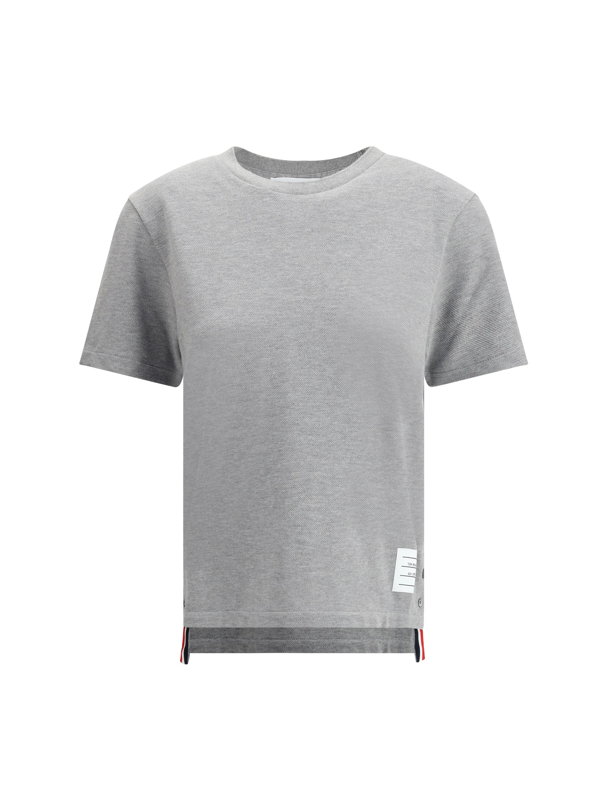 Thom Browne Women T-Shirt With Iconic Bands - 1