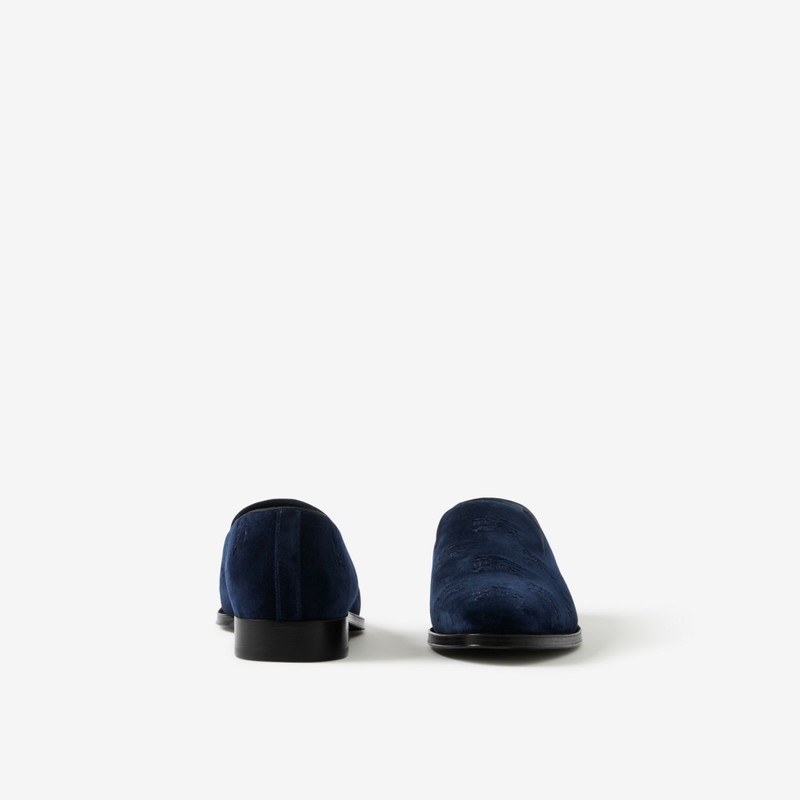 Embroidered EKD Velvet Loafers 4