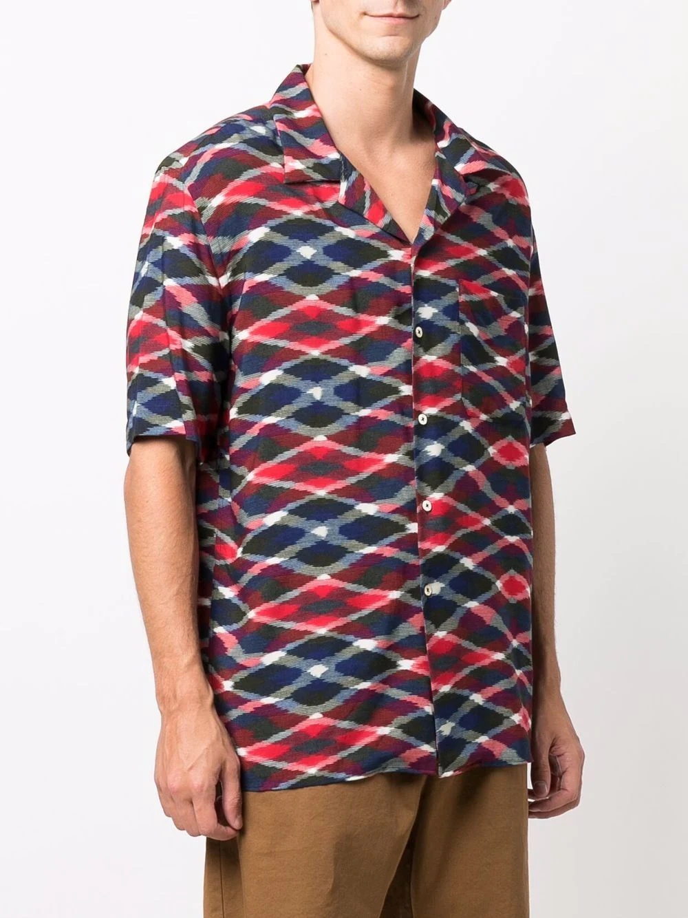 geometric-print short-sleeved shirt - 3