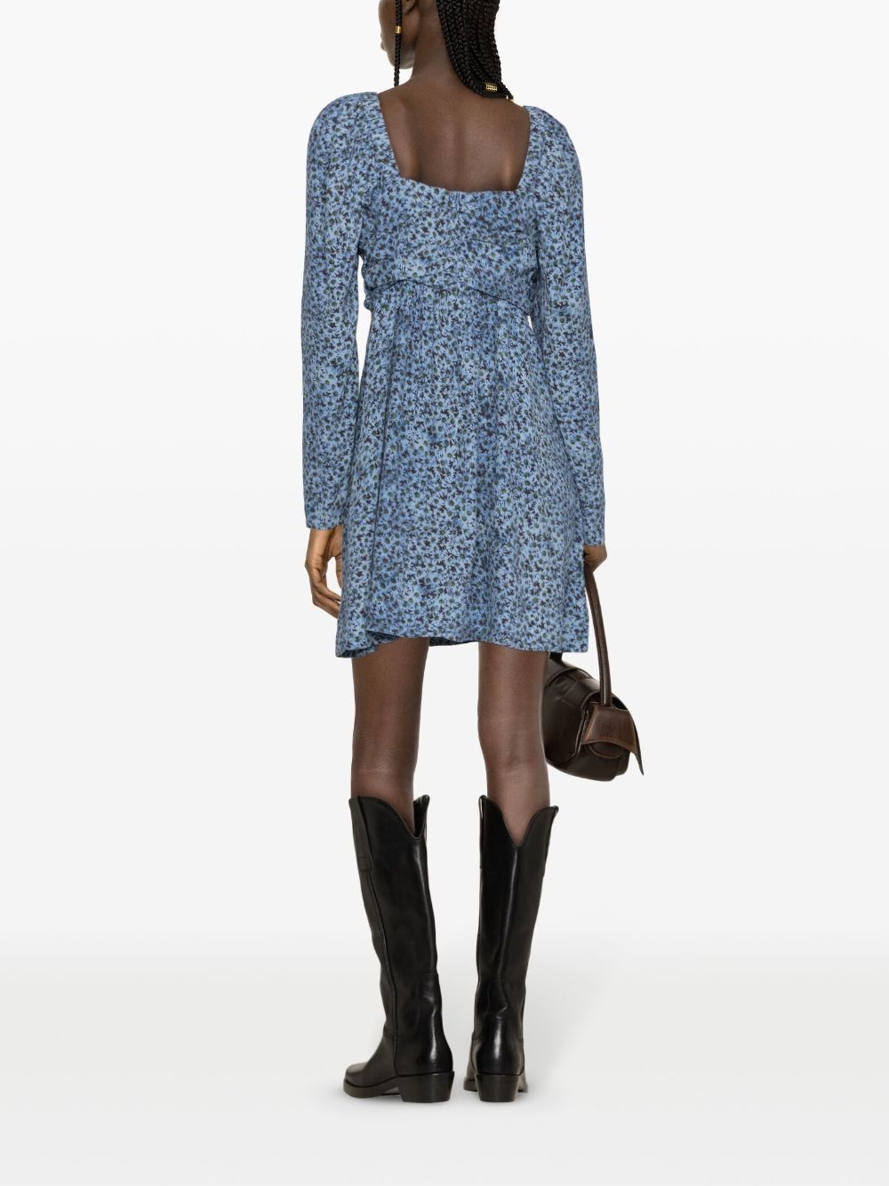 daisy-print crepe minidress - 4