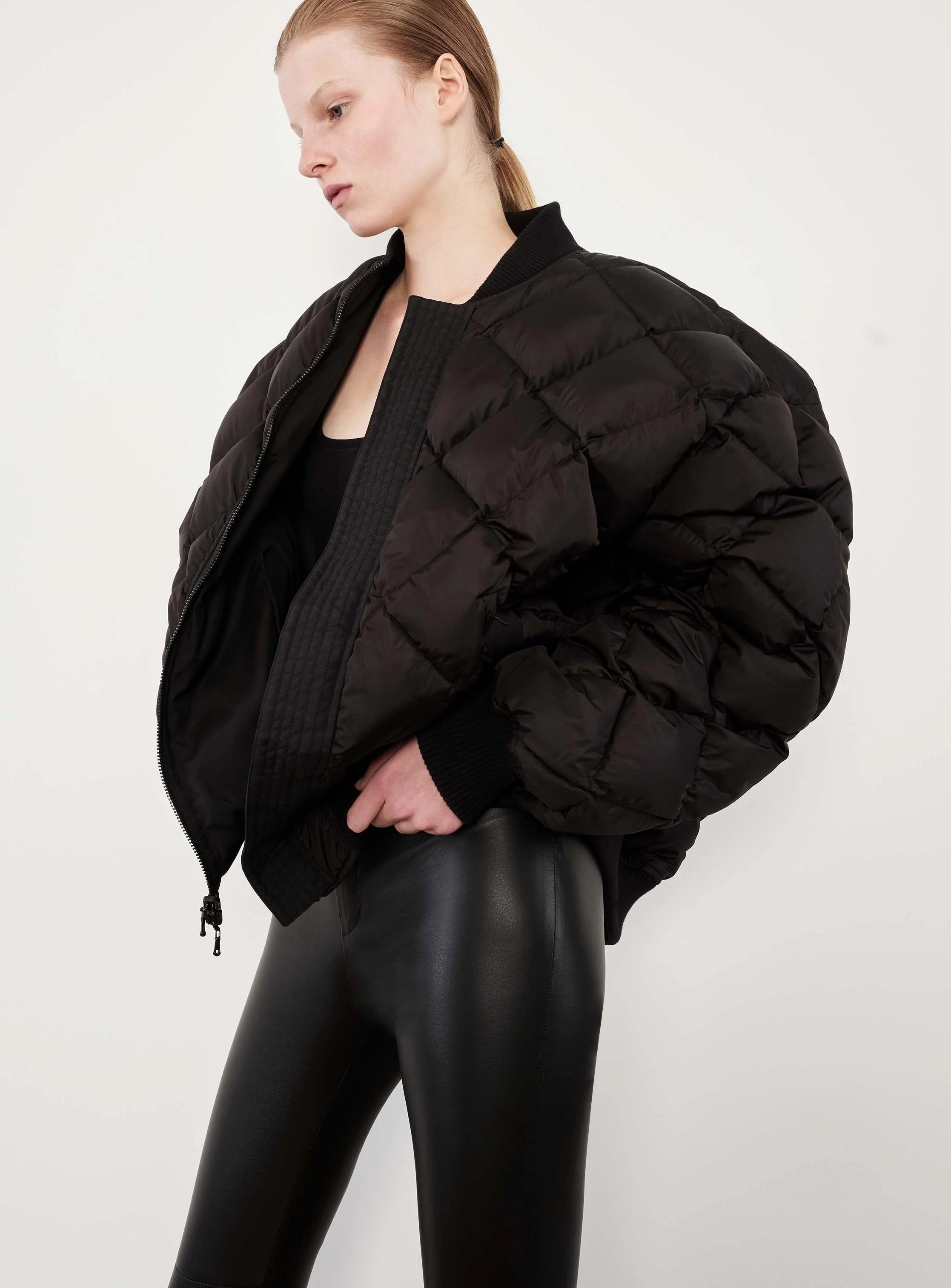 Reversible Bomber Jacket Black - 7