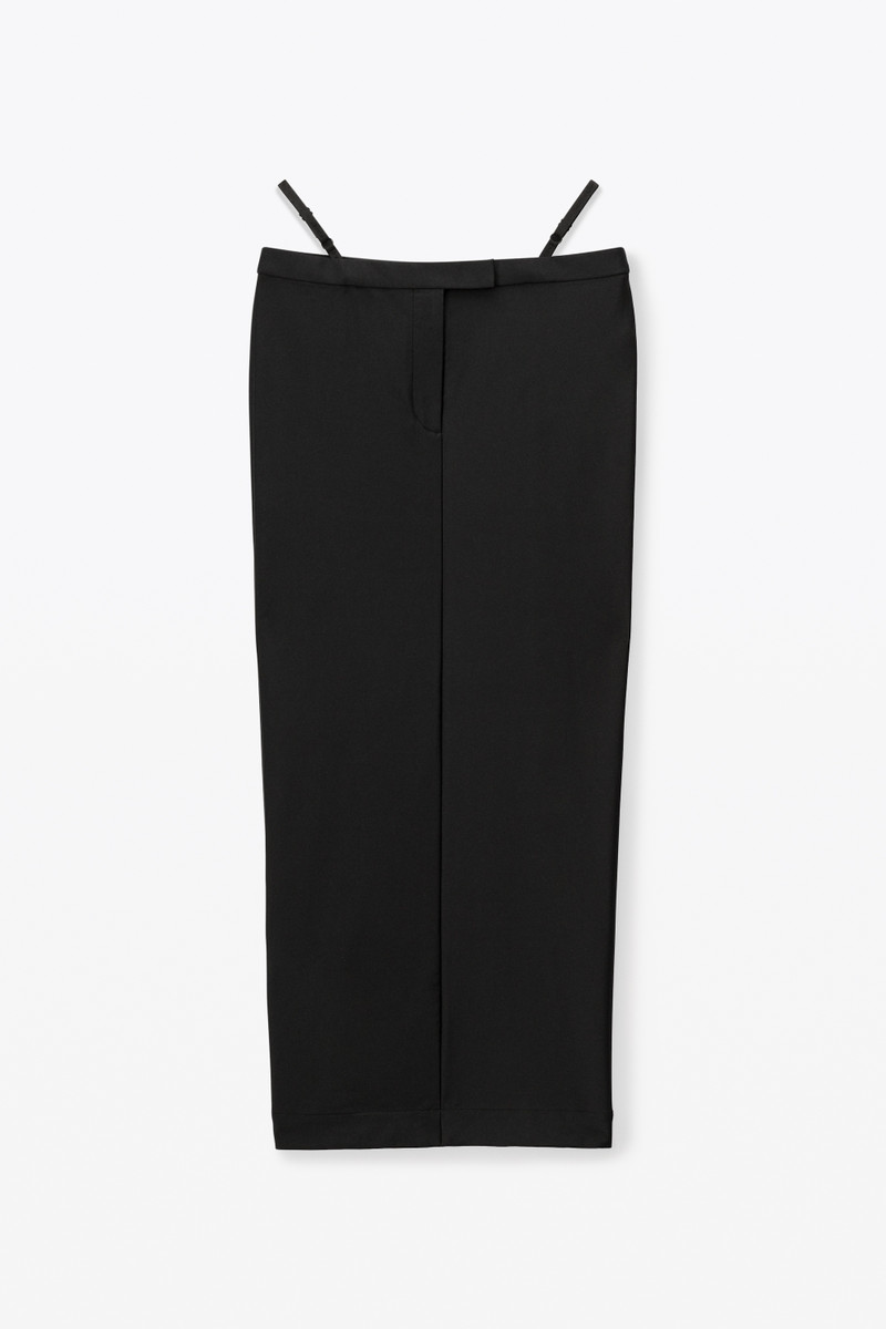 fitted long skirt in stretch tailoring 1