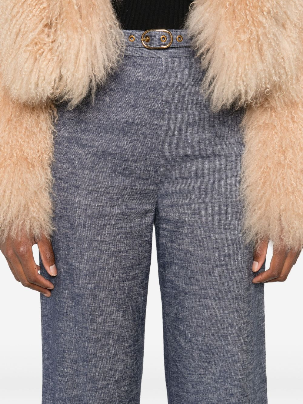 Hypnotic belted flared trousers - 5