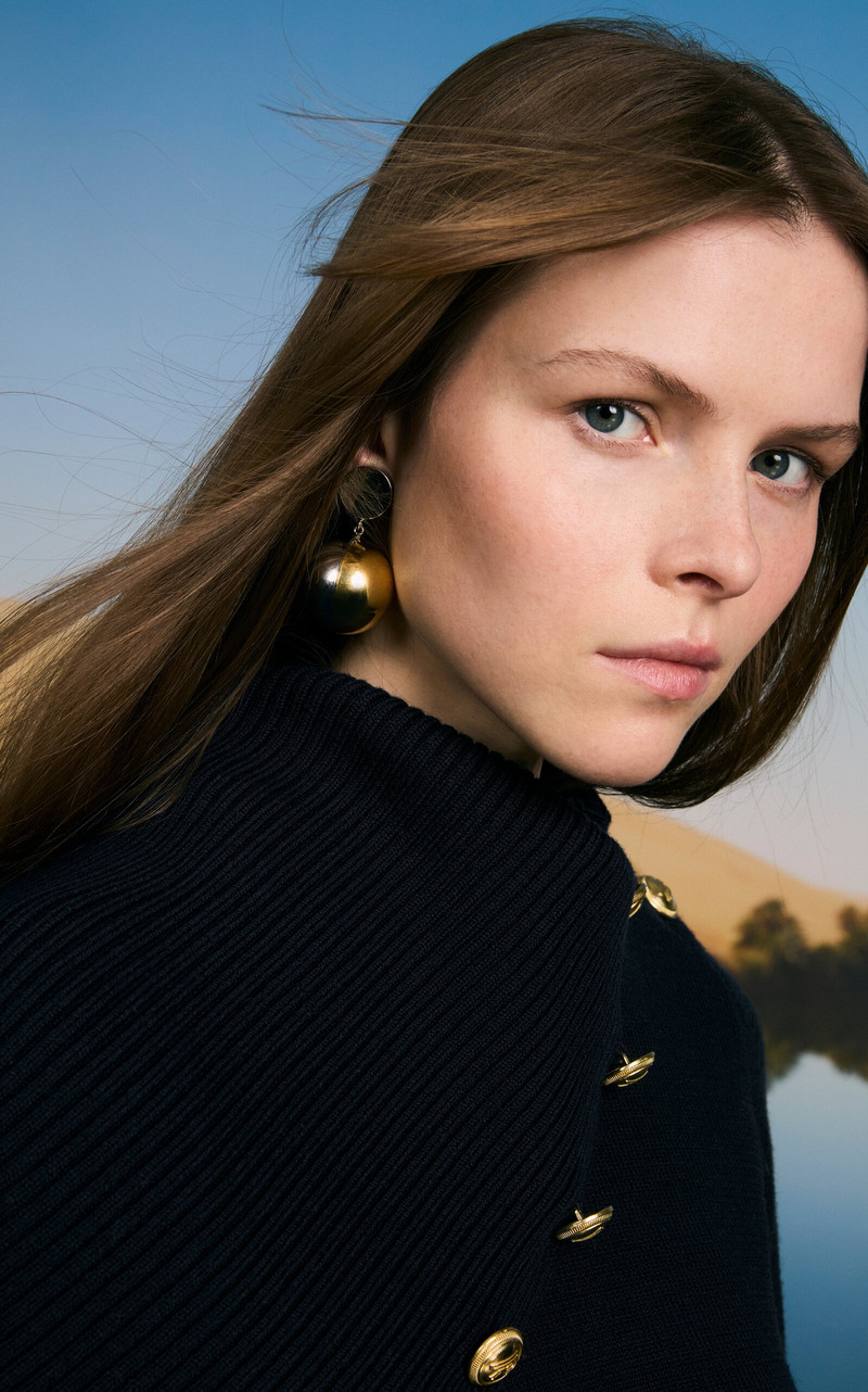 rabanne Two-Tone Metallic Orb Earrings silver outlook