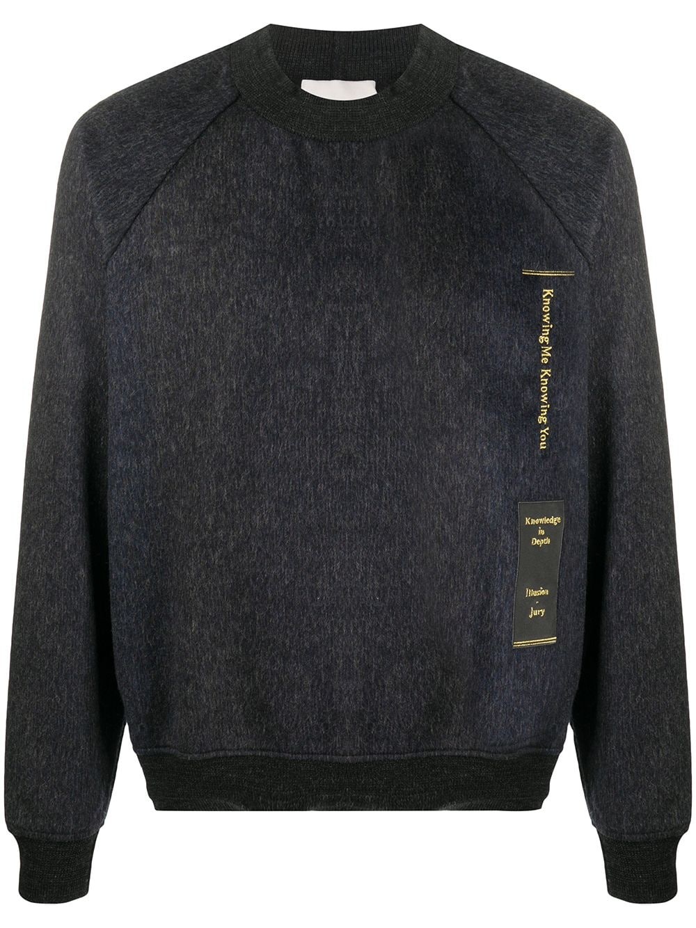 embroidered wool sweatshirt - 1