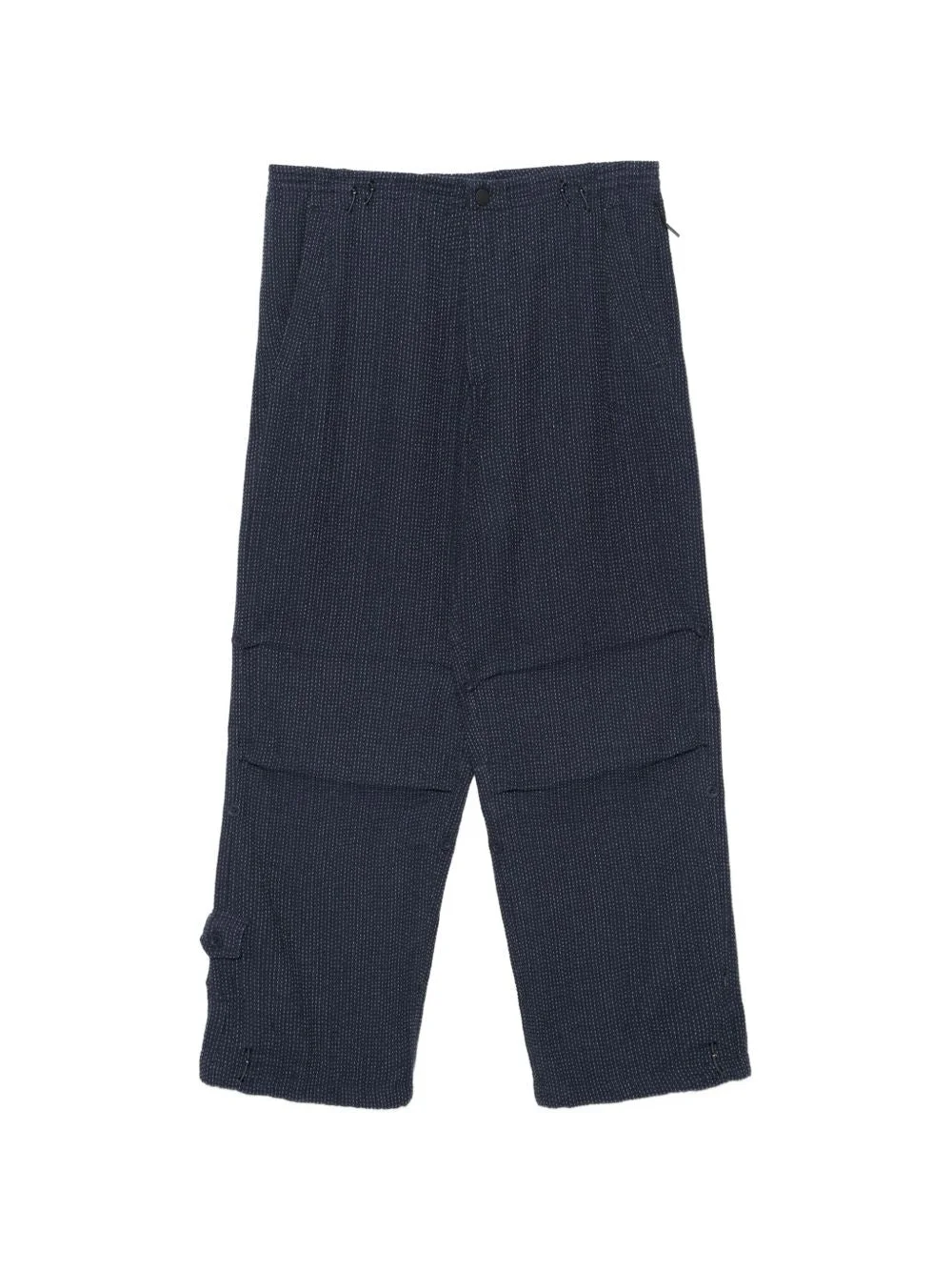 SASHIKO-STITCHED DRAWSTRING TROUSERS - 1