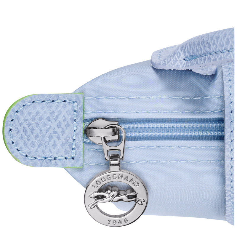 Le Pliage Green Pouch with handle Sky Blue - Recycled canvas 5