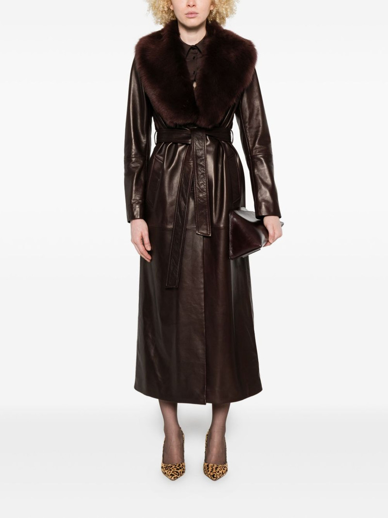 NOUR HAMMOUR Dakota belted coat outlook