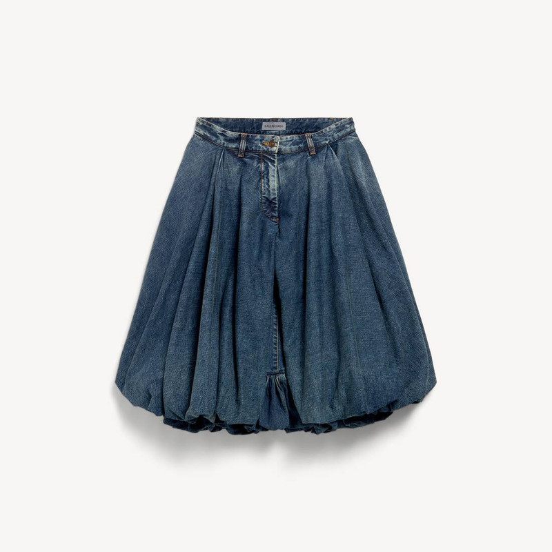 Women's Balloon Shorts in Dirty Vintage Blue 1