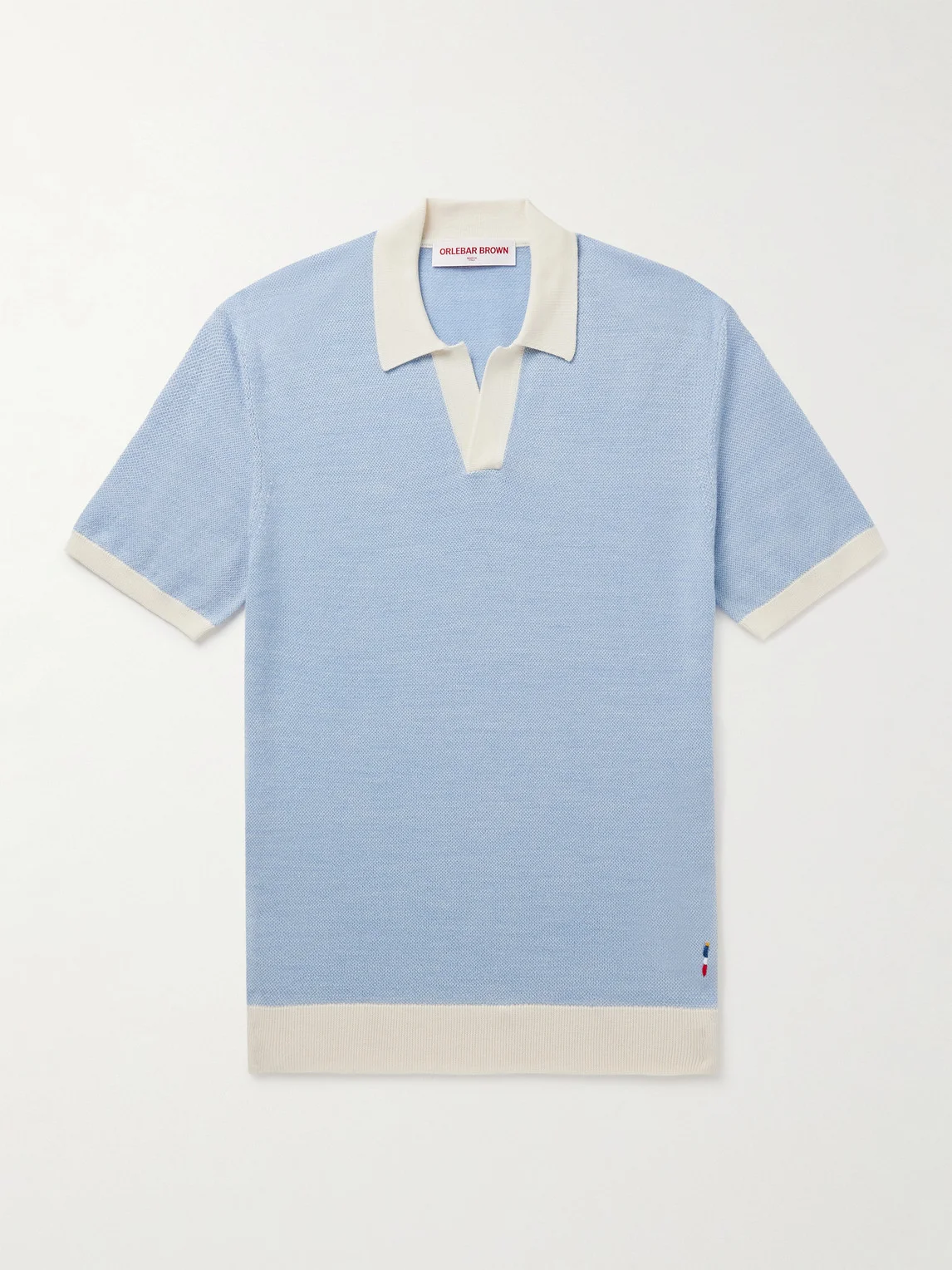 Horton Slim-Fit Wool and Cotton-Blend Polo Shirt - 1