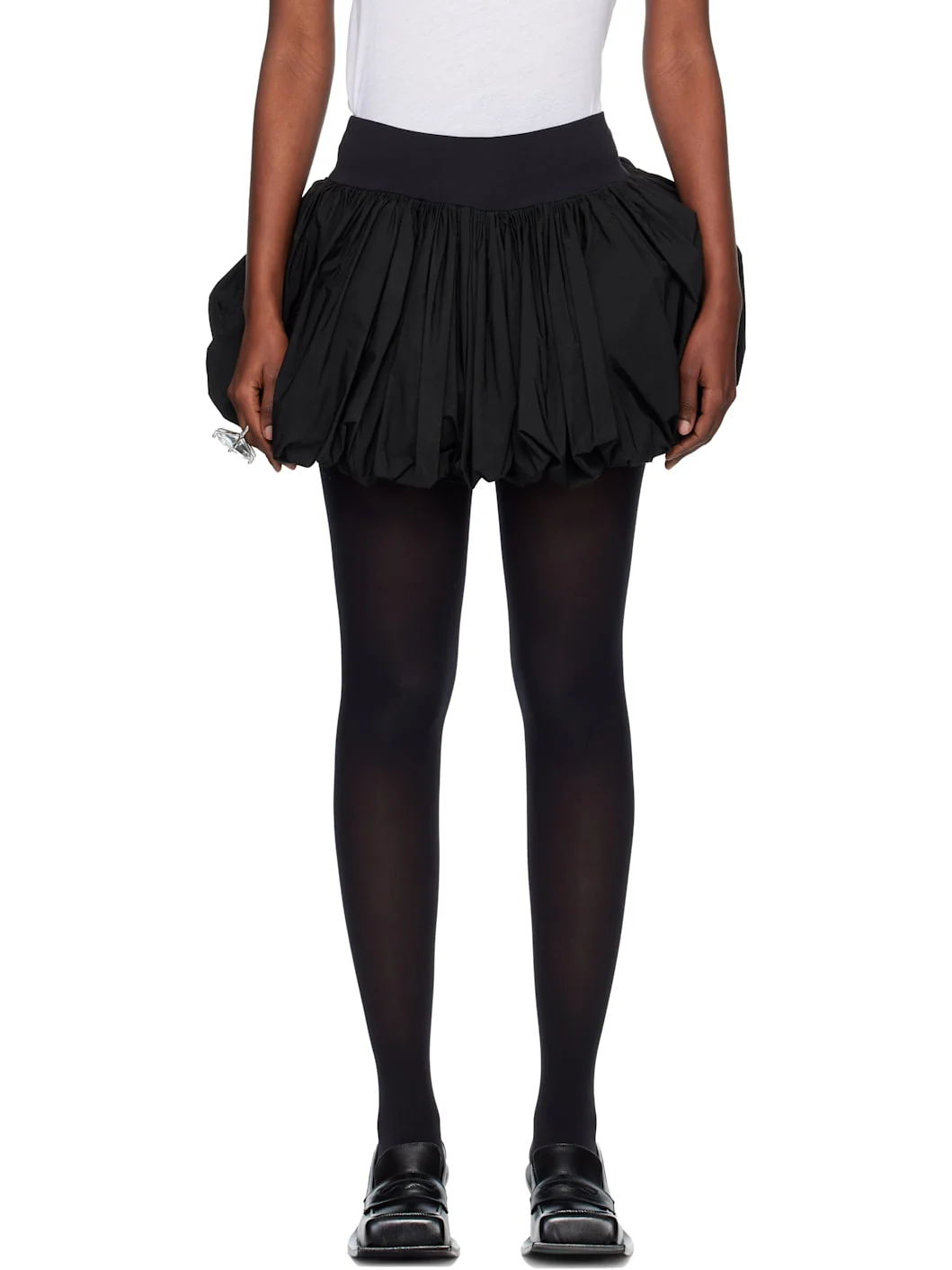 Black Pouf Miniskirt - 1