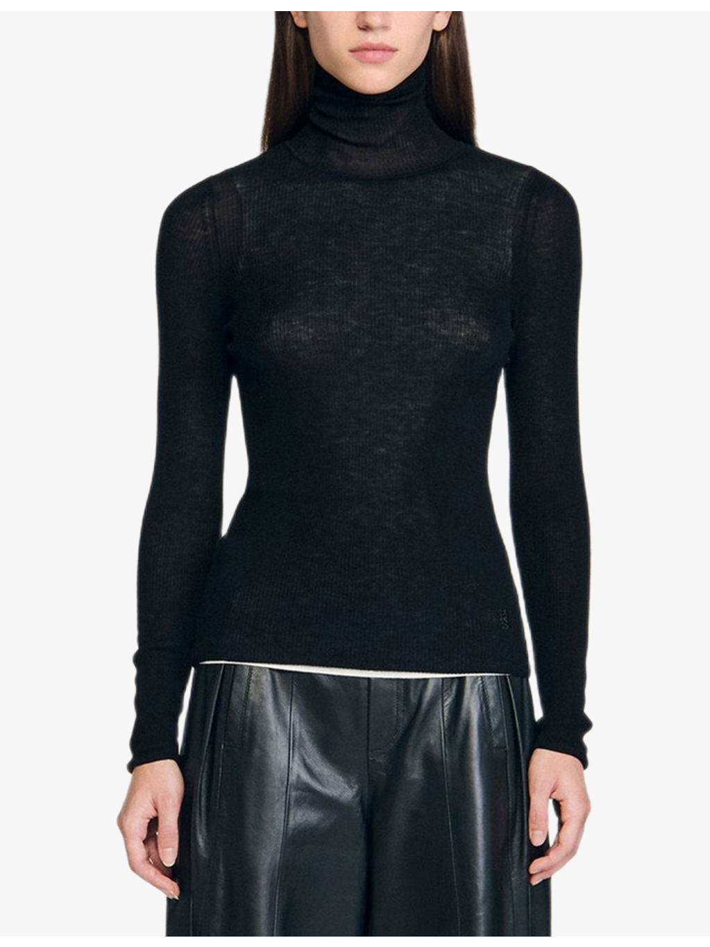 Layered Turtleneck Long-Sleeve Wool Jumper - 3
