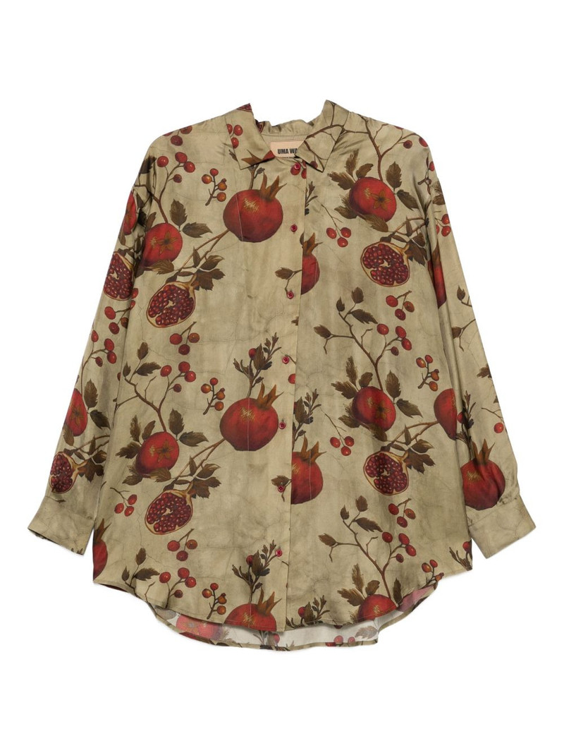 pomegranate-print shirt 1