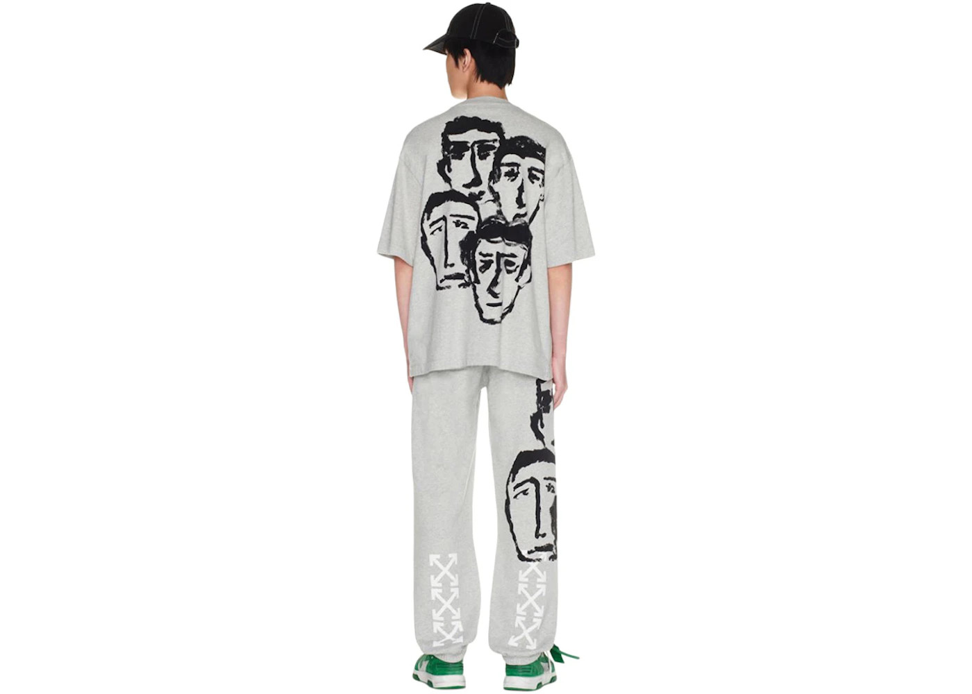 OFF-WHITE Faces Over Skate S/S Tee Grey/Black - 2