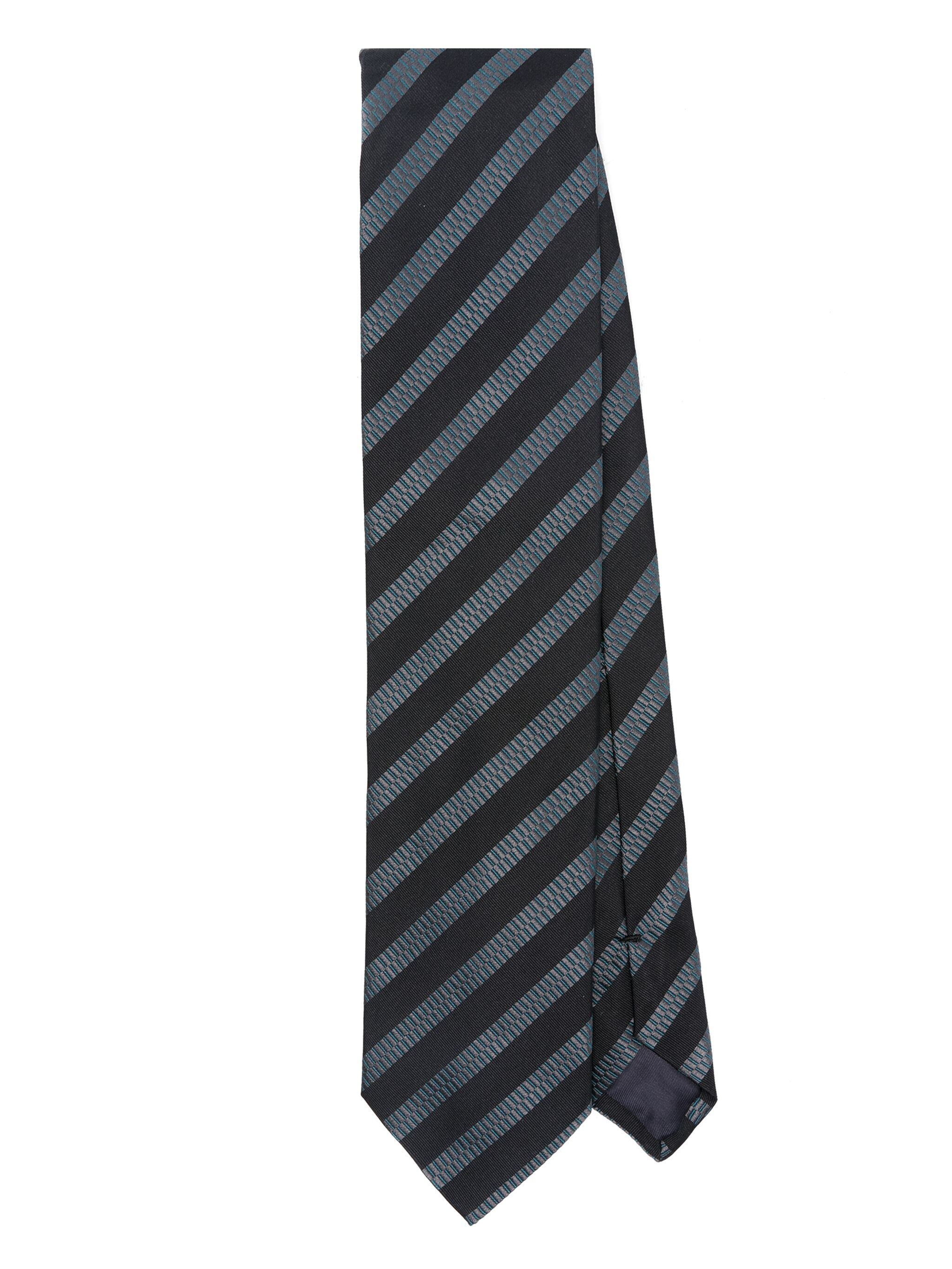 Stripe-Jacquard Silk Tie - 1