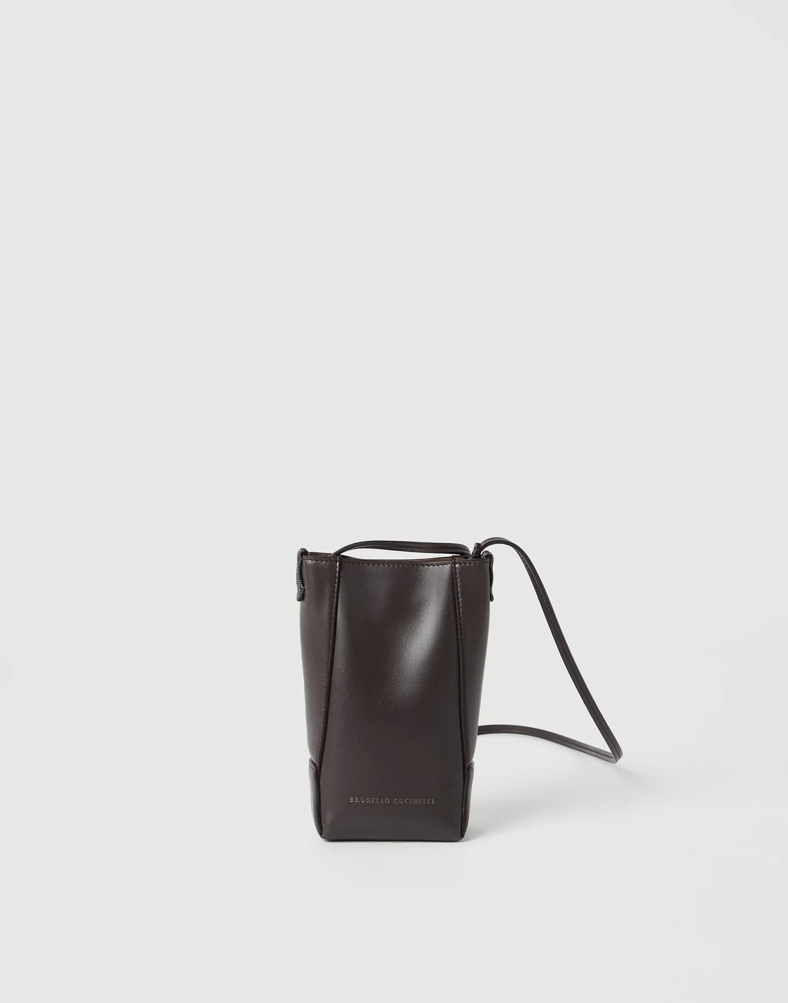 Duo phone holder in calfskin with monili - 1