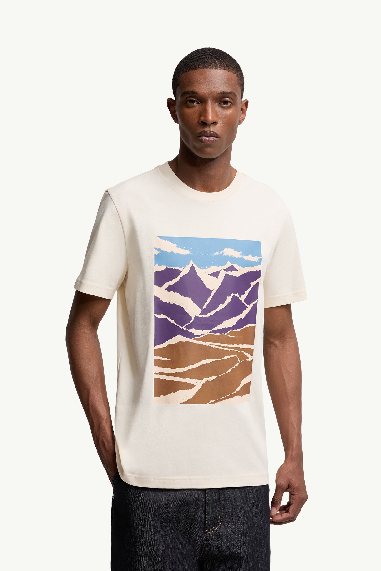 Mountain Print Cotton T-Shirt - 3