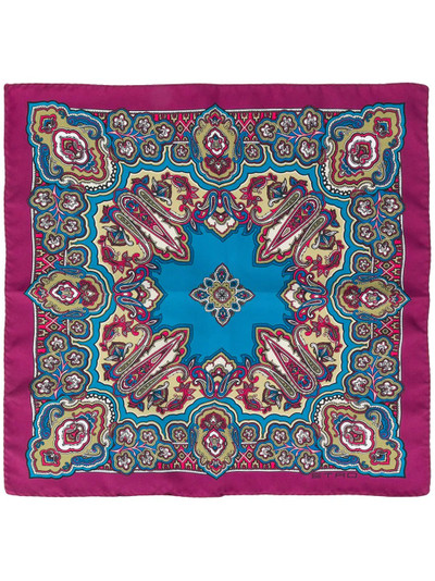 Etro paisley print silk pocket square outlook