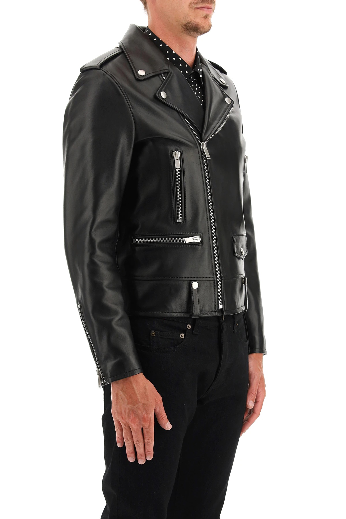 BIKER LEATHER JACKET - 3