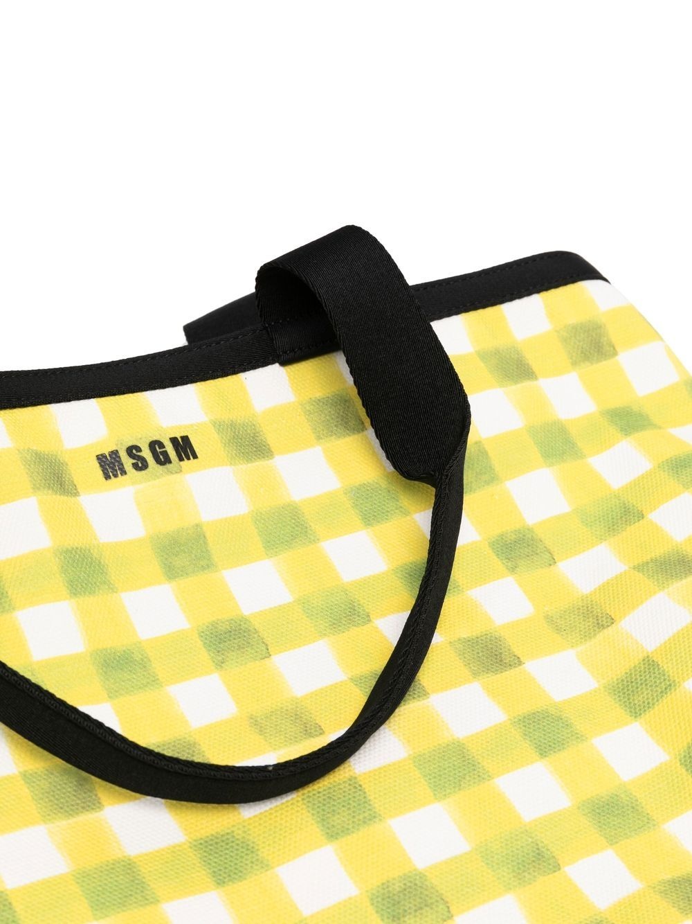 gingham-check tote bag - 4