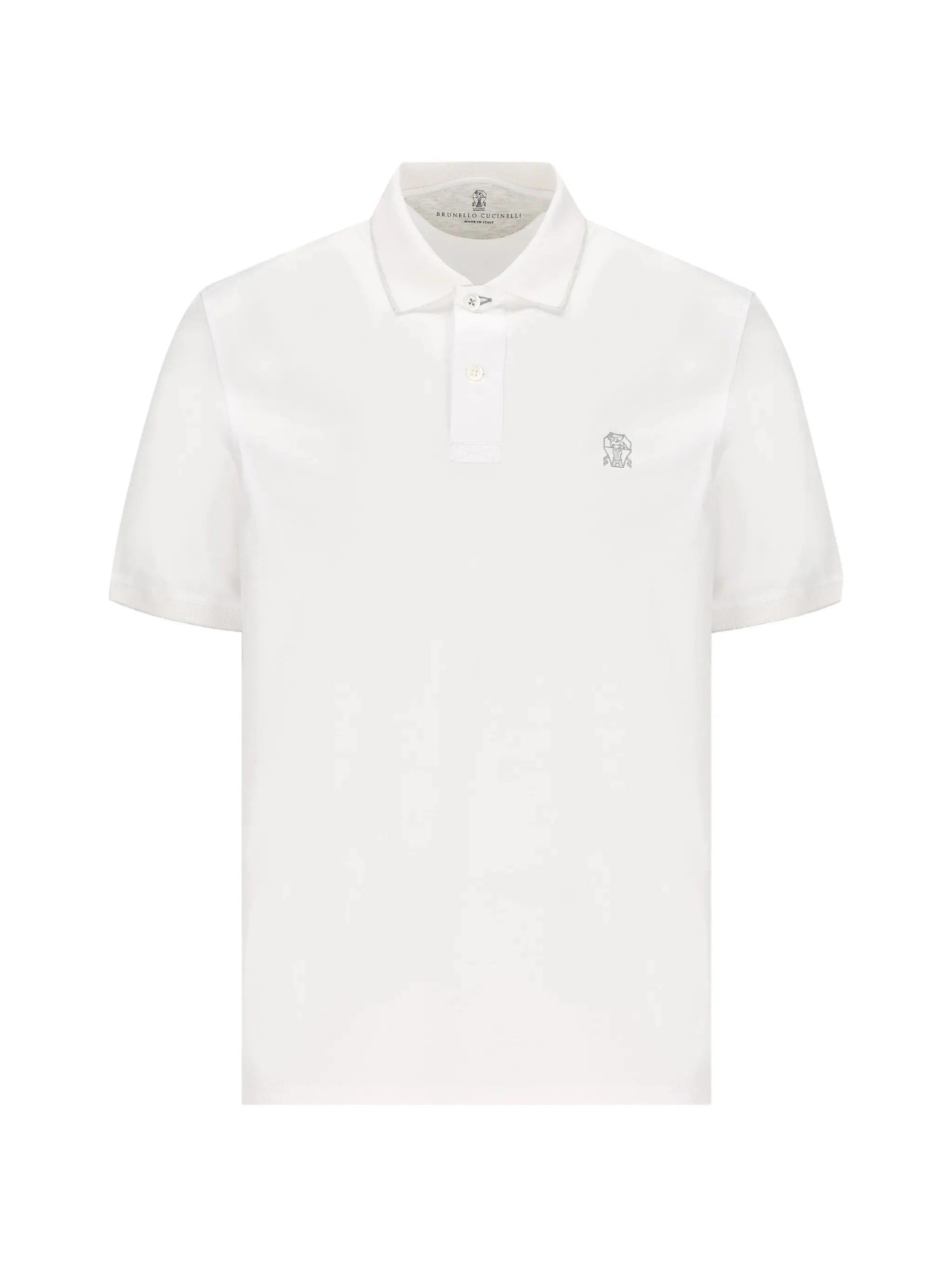 Brunello Cucinelli Embroidered-logo Polo Shirt - 1