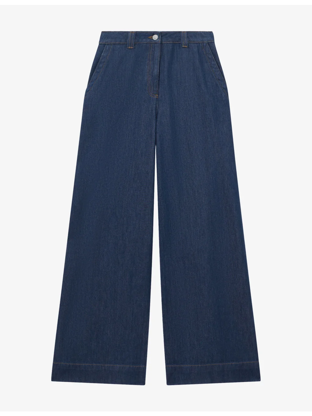 Olivia Wide-Leg High-Rise Denim-Blend Jeans - 1