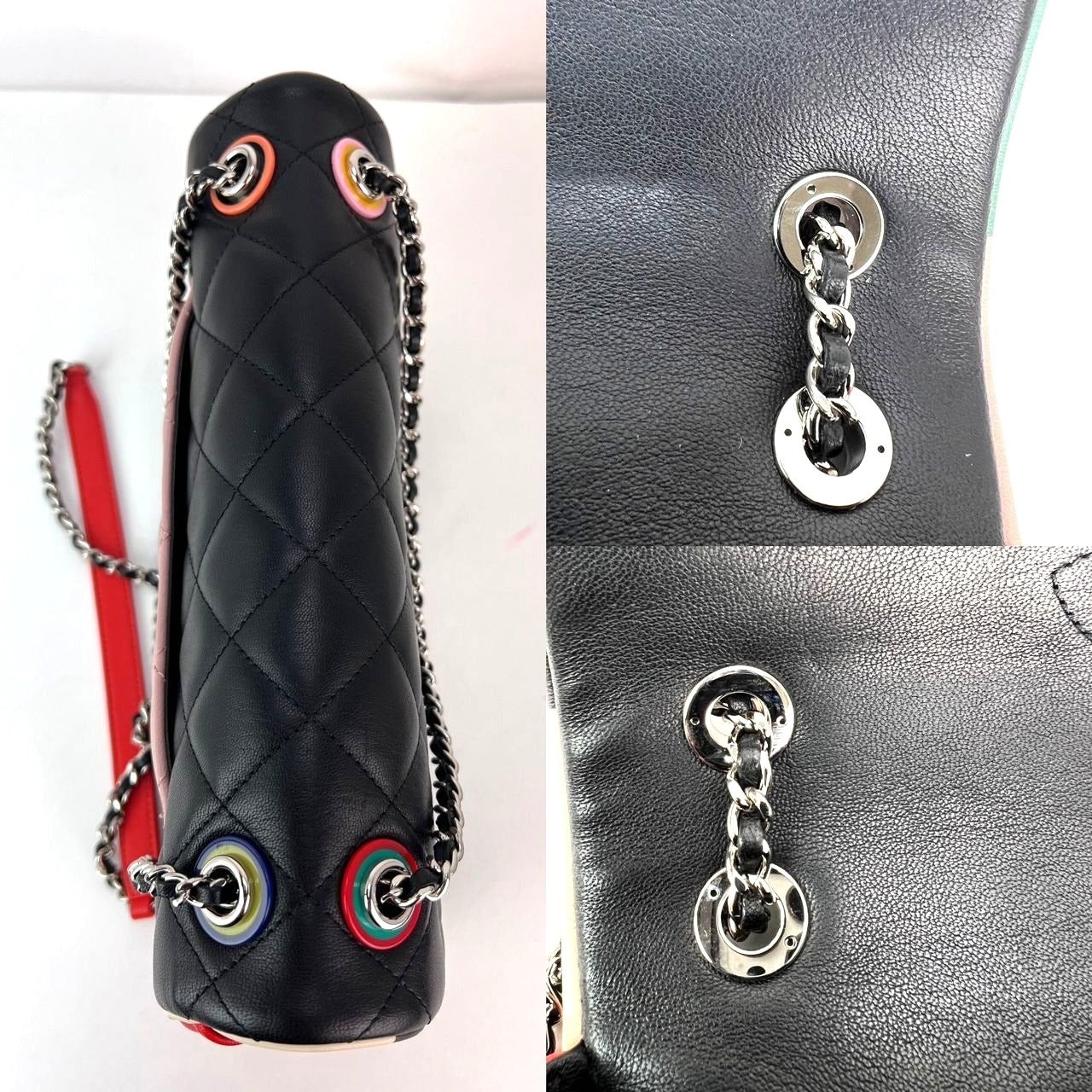 Chanel Lambskin Plexiglass Quilted Medium Cuba Color Flap Bag - 6